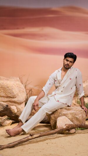 Stawberry Jamdani Mens Shirt