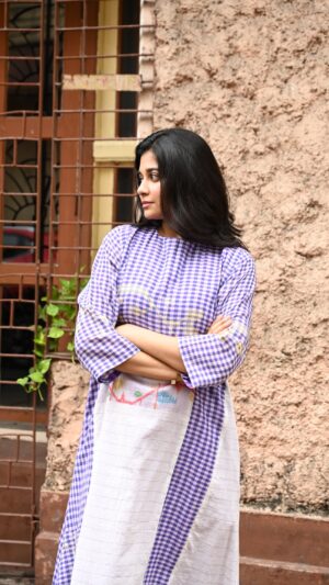 Purple Poetry Jamdanii Dress