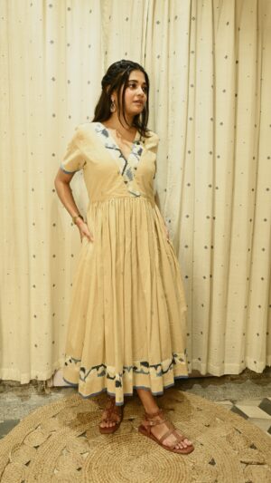 Beige Breeze Jamdanii dress