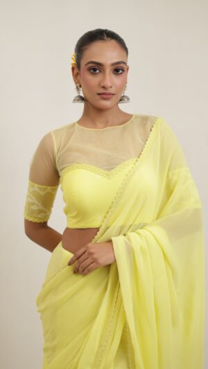 Lemon Aura Georgette Set