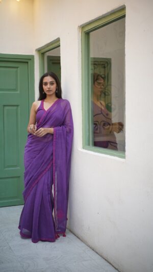 Violet Heritage saree set